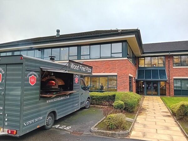 Stonebakers catering a corporate event